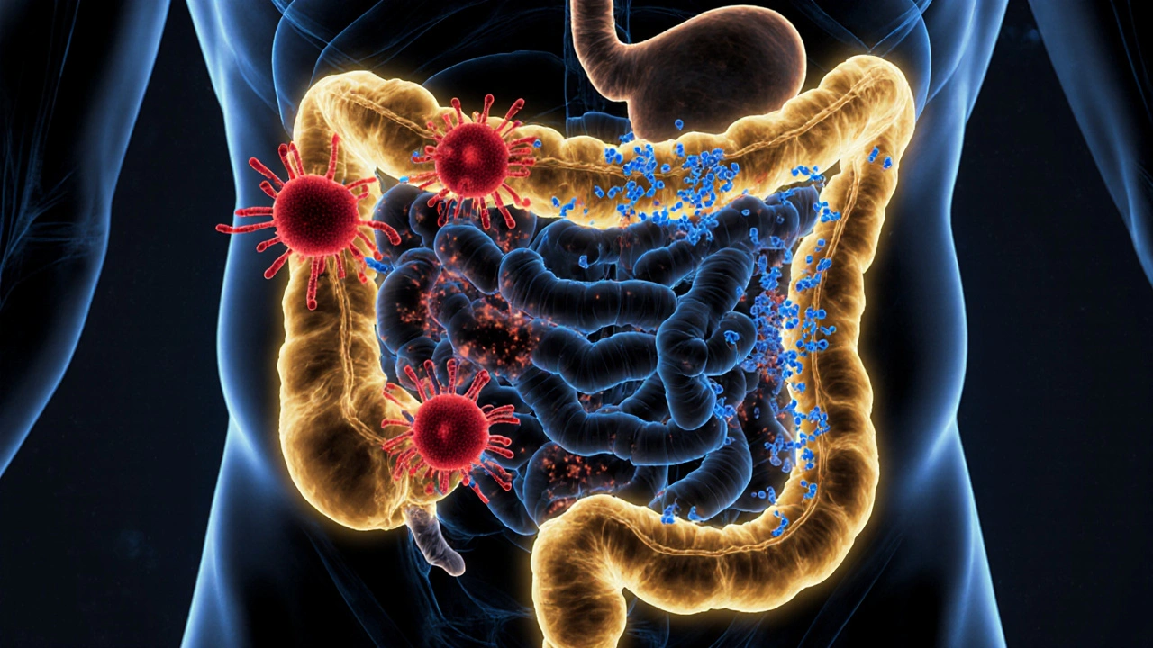 Mikroskopický boj proboitik proti škodlivým bakteriím ve střevech