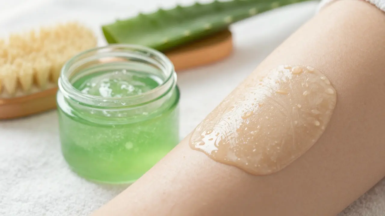 Gel z aloe vera a péče o pleť po holení pro uklidnění kůže