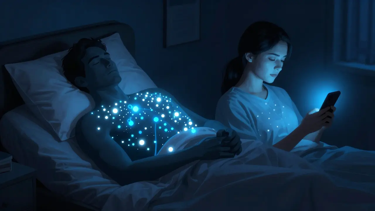 Kontrast mezi hlubokým spánkem pro imunitu a bděním u obrazovky